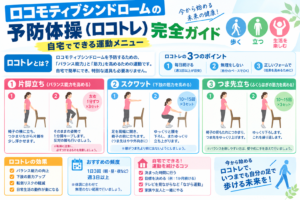 ロコモティブシンドロームの予防体操（ロコトレ）完全ガイド｜自宅でできる運動メニュー